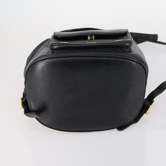 MCM Studs Backpack Leather Black Gold Auth 144411 main image 9
